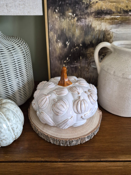 Large Ceramic Pumpkin