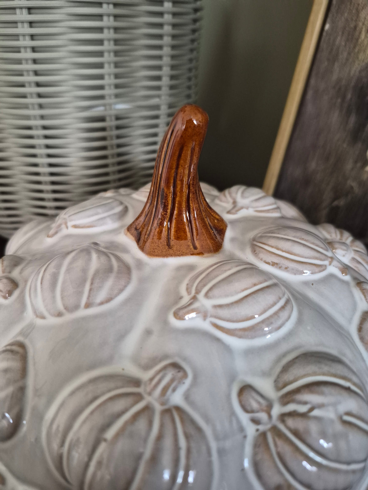 Large Ceramic Pumpkin