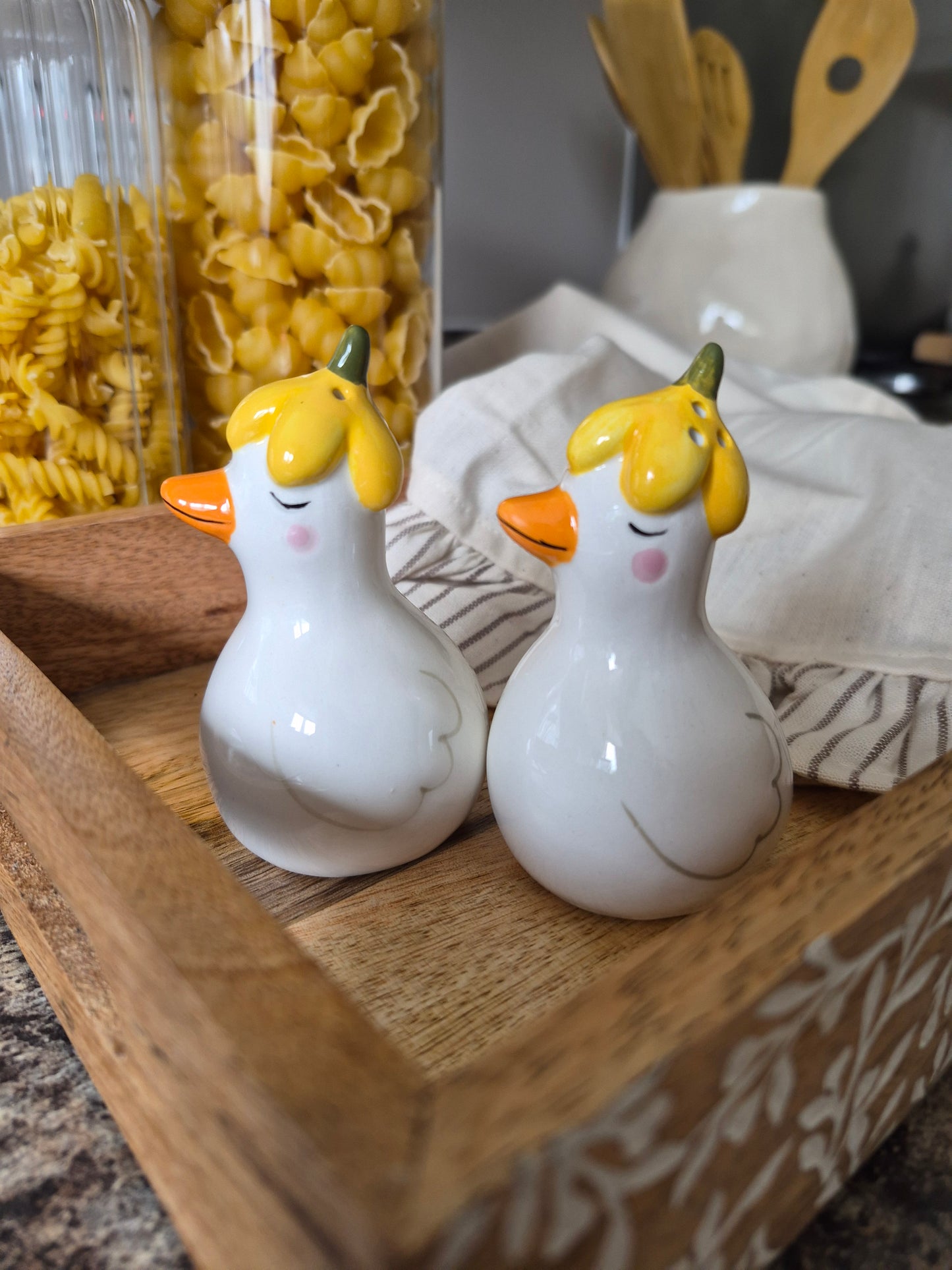 Spring Duck Salt And Pepper Shakers