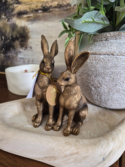 Bronze Sitting Hares
