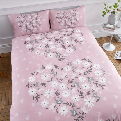 Ditsy Heart Single Duvet Set