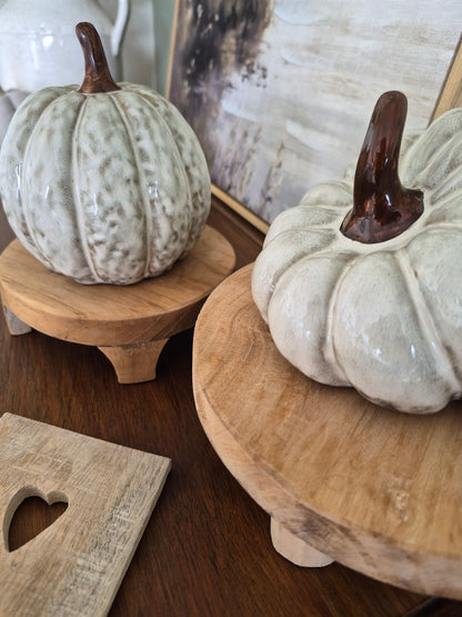 Glazed Wonky Pumpkin Ornament