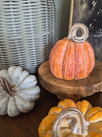 Set Of 3 Harvest Pumpkins