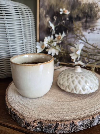 Lidded Acorn Pot
