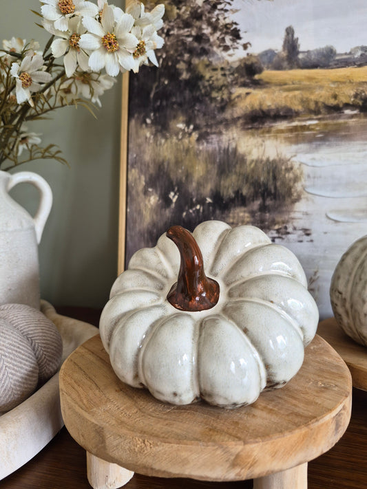 Glazed Wonky Pumpkin Ornament