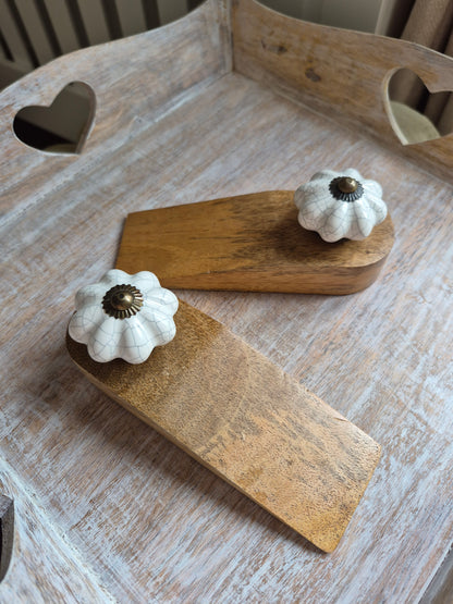 Ceramic Wooden Door Stopper