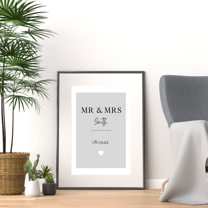 Love Heart Personalised Print