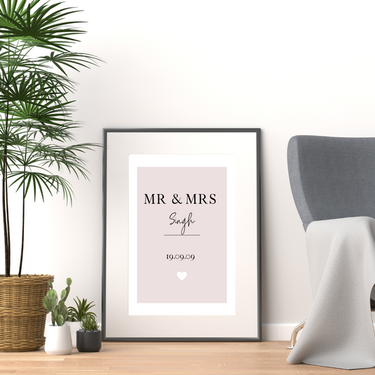 Love Heart Personalised Print