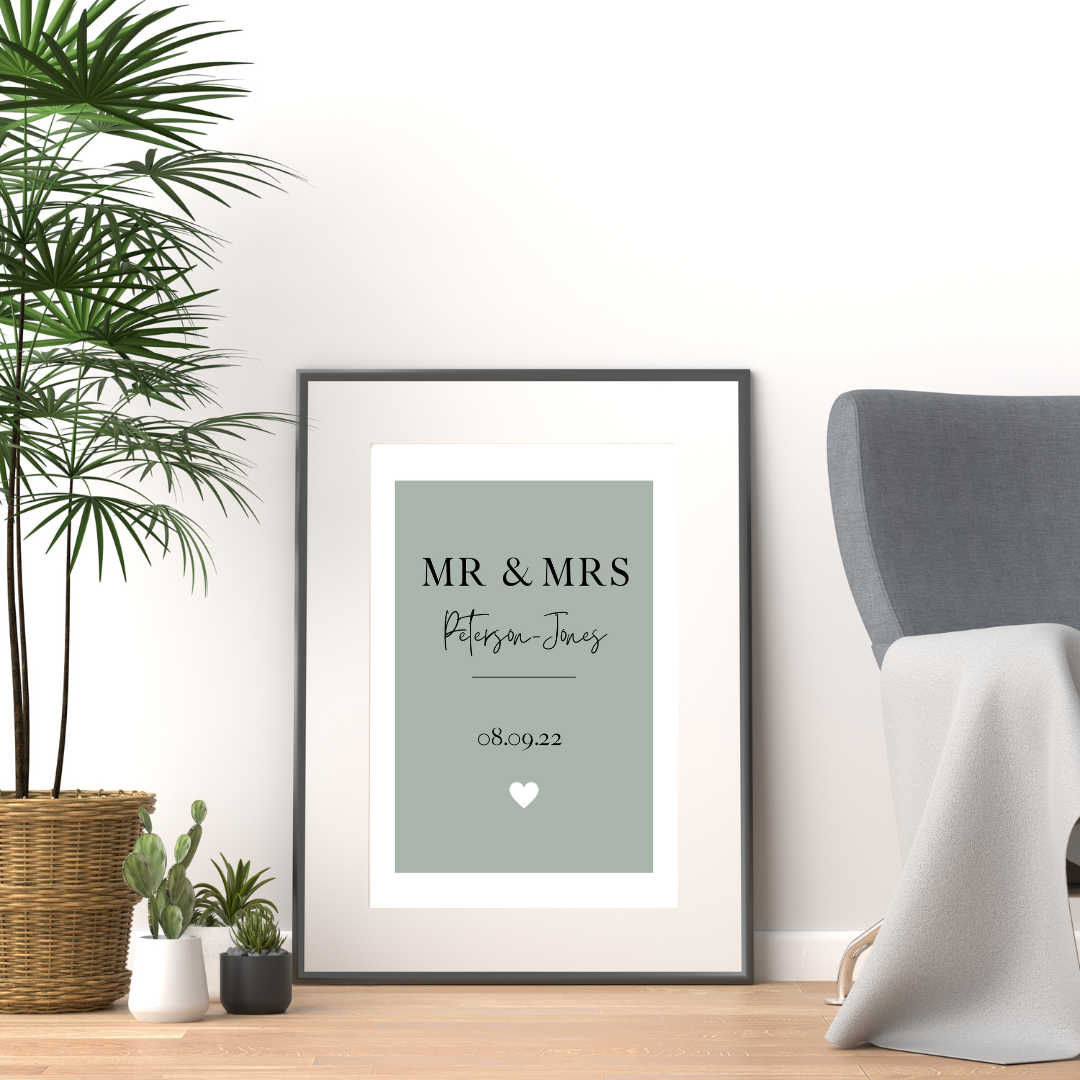 Love Heart Personalised Print