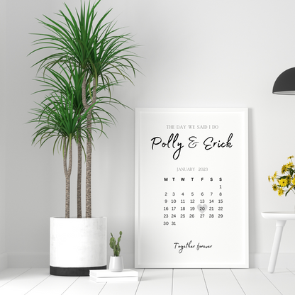'The Day We Said I Do' Custom Print