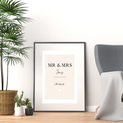 Love Heart Personalised Print
