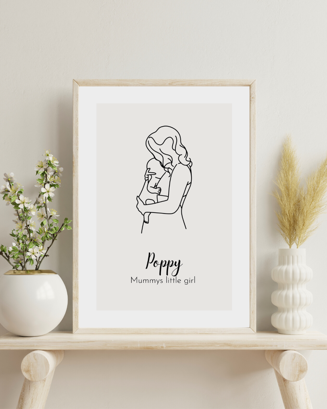 Mum And Baby Personalised Print