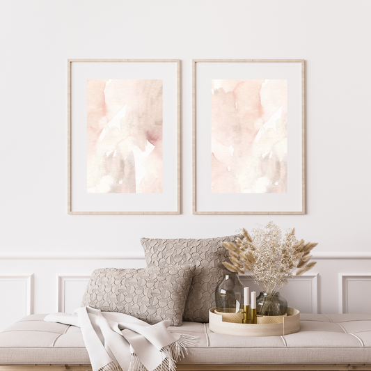 Muted Blush Watercolour Prints