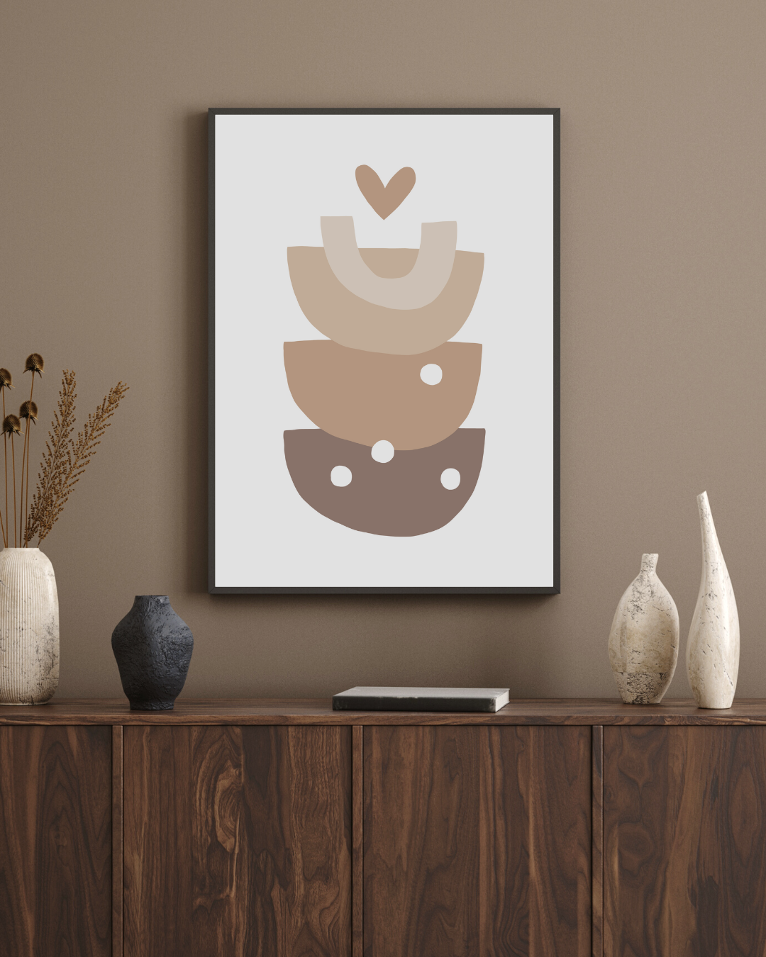 Abstract Heart Print