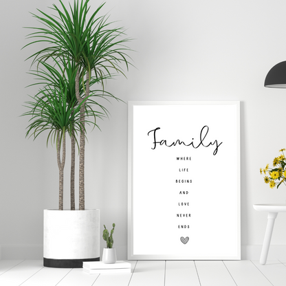 Family Quote Print