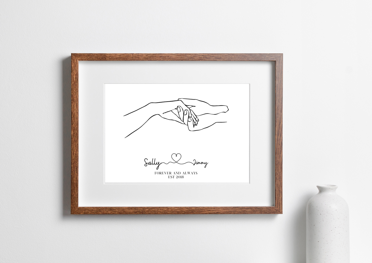 Line Art Hands Prints