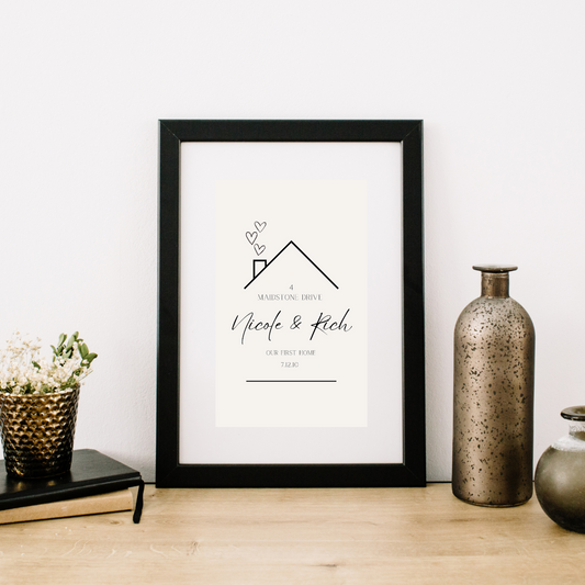 Our First Home Personalised Print